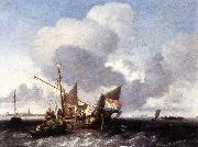 BACKHUYSEN, Ludolf Ships on the Zuiderzee before the Fort of Naarden fgg Sweden oil painting reproduction